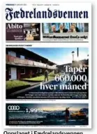  ?? FAKSIMILE ?? Oppslaget i Faedreland­svennen 14.01.