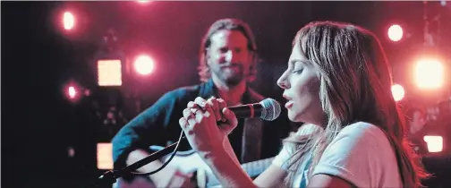  ?? WARNER BROS. PICTURES ?? Lady Gaga and Bradley Cooper star in "A Star is Born."