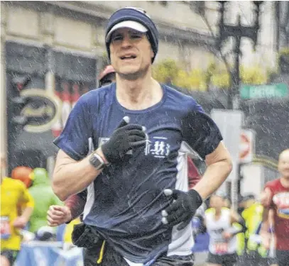  ?? CONTRIBUTE­D ?? Anthony Fromm started running in Japan to shed a few pounds. Since then he has run in three Boston Marathons and a pair of 100-mile events along with many other short and long distance races.