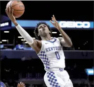  ?? AP/ KATHY KMONICEK ?? Kentucky freshman guard De’Aaron Fox is averaging 15.6 points, 6.8 assists and 5 rebounds per game for the No. 6 Wildcats, who have won 45 of their past 46 games at Rupp Arena going into Saturday’s SEC match- up against Arkansas.