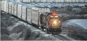  ?? PETER J. THOMPSON ?? CN Rail has seen positive results on the heels of record capital spending to deal with increased demand and strained capacity.