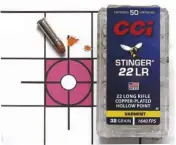  ??  ?? CZ 455: Four shots into one hole (5.78mm c-c) and one shot pulled to the right with CCI Stinger ammo.