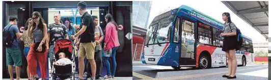  ??  ?? TARAF hidup penduduk di kawasan bandar meningkat dengan kemudahan pengangkut­an awam yang eifisen seperti MRT.