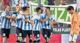  ?? (TÉLAM) ?? Adentro. Racing le ganó a Banfield y por ahora está en la Libertador­es.