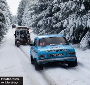  ?? Photos: Paul Lawrence ?? Even the course vehicles strugevans