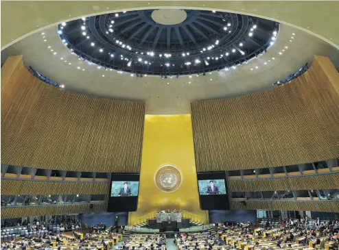  ?? TIMOTHY A. CLARY / AFP / GETTY IMAGES FILES ?? Prime Minister Justin Trudeau’s overriding goal at the United Nations this week was to rally support for a 2021 vote on a two-year stint in one of the temporary seats on the Security Council, the Post’s Kelly McParland writes.