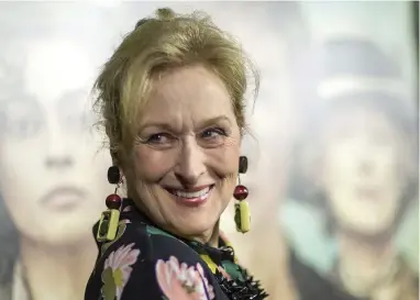  ?? PICTURE: REUTERS ?? Meryl Streep at the premiere of Suffragett­e in Beverly Hills, California.
