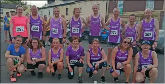  ?? ?? Club members who took part in the annual Michael Curley Cunningham 4 mile last Friday night in Galbally.