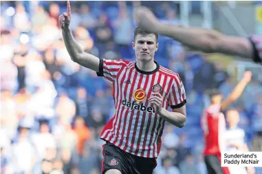  ??  ?? Sunderland’s Paddy McNair