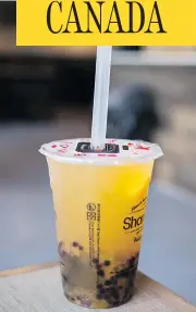  ?? PHOTOS: BEN NELMS FOR NATIONAL POST ?? Bubble tea, which features chewy tapioca balls, could be hit by Vancouver’s straw ban.