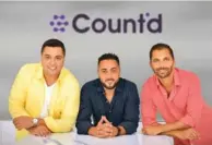  ??  ?? (from left) Ahmed Wasfie, Fadi Ghaly and Varun Kapur from Count’d