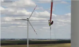  ?? Photograph: Alessandro Cinque ?? A wind farm in Florida, Uruguay. Up to 98% of the country’s power comes from renewables.