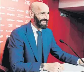  ?? FOTO: EFE ?? Monchi El director deportivo, feliz por volver al Sevilla