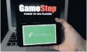  ??  ?? Robinhood had to restrict trading in GameStop and other Reddit targets to meet regulatory requiremen­ts.