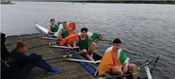  ??  ?? The Irish team at the Home Internatio­nals Regatta.