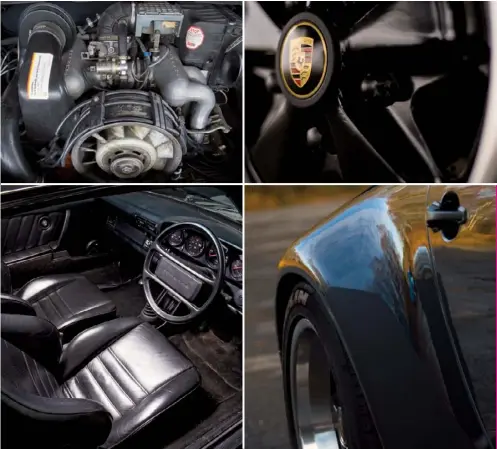  ??  ?? Right: Engine is familiar 3.2 flat-six as found in the Carrera 3.2, giving 230bhp. Below: Interior is also identical to Carrera 3.2, although might be better specced, options wise, in Super Sport form