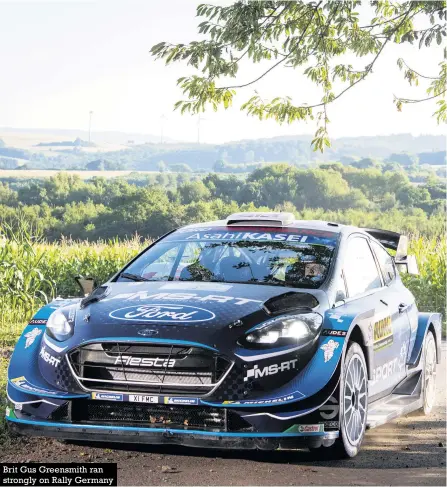  ?? Photos: mcklein-imagedatab­ase.com ?? Brit Gus Greensmith ran strongly on Rally Germany