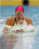  ?? FOTO: LEHTIKUVA/KALLE PARKKINEN ?? REKORD. Jenna Laukkanen satte personligt rekord på 200 m medley, men det räckte inte att gå vidare.