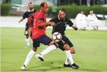  ?? Courtesy: Dubai Police ?? Bin Darwish and the Mohammad Omar-led Al Fohood team were among the winners on the fourth day of the eighth Maktoum Memorial Football Championsh­ip.