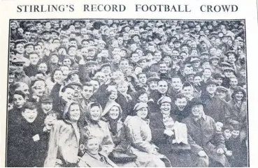  ??  ?? Bumper crowd Some of those who packed Annfield on day Celtic came calling