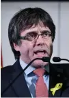  ??  ?? Sacked Catalan President Carles Puigdemont