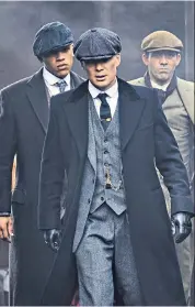  ??  ?? Unfinished business: Cillian Murphy (centre) as Tommy Shelby