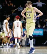  ?? ABBIE PARR / GETTY IMAGES ?? Ben Lammers was Georgia Tech’s only consistent offensive threat Tuesday against Boston College. He was 4 for 9 from the field and 10 for 12 from the line for 18 points.