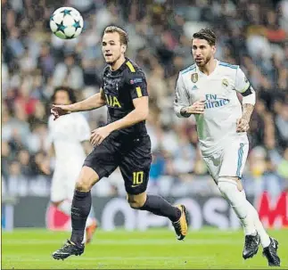  ?? FOTO: AP ?? Harry Kane, ayer en el Bernabéu durante el partido contra el Real Madrid