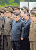  ?? AFP ?? El líder norcoreano Kim Jong-un fue hace poco a un funeral.