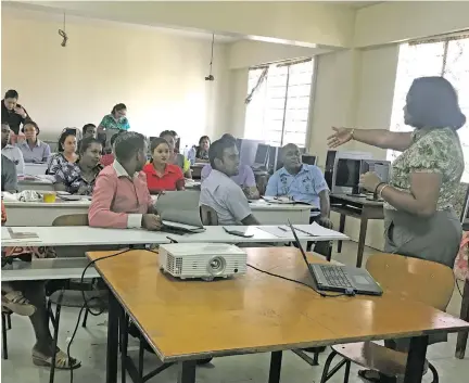  ?? Photo: Arieta Vakasukawa­qa ?? Participan­ts at the National Anti-Corruption curriculum pilot phase workshop at Nadi Technical College on February 21, 2018.