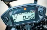  ??  ?? (Above) Honda dash nicked from the CB500X we didn’t include (Below) Analogue tacho, oddlayout, compass – all pleasingly Thunderbir­ds