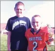  ?? Contribute­d photo ?? Bristol Central’s Donovan Clingan, left, and Victor Rosa have been best friends since meeting on the tee ball field.
