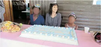  ?? Picture: SUPPLIED ?? BIRTHDAY CELEBRATIO­N: The birthday girls for the month of August with a cake donated by Pick n Pay. (Note: children’s faces blurred to protect their identity).