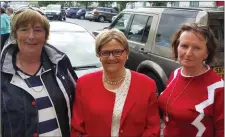  ??  ?? From Left: Mary Broderick, Listowel; Nora Canty, Listowel and Kathleen O’Connor, Lisselton, at the Fergal Keane talk on Saturday