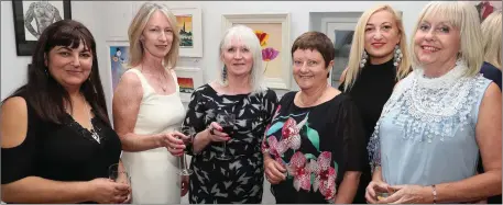  ??  ?? Pictured at the exhibition in Listoke by the Indigo art group were Giovanna Costigan, Nadine Woods, Celine Stevenson, Ann Matthews, Jasmine Fleur and Eimear O’Reilly Gilna.