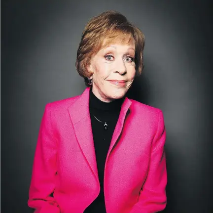  ?? RICH FURY/THE ASSOCIATED PRESS ?? Television icon Carol Burnett, whose sketch-comedy show won 25 Emmy Awards, also earned a 2017 Grammy for best spoken-word album. Burnett’s album is titled In Such Good Company: Eleven Years of Laughter, Mayhem, and Fun in the Sandbox.