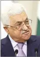  ??  ?? Palestinia­n Mahmoud Abbas.
president