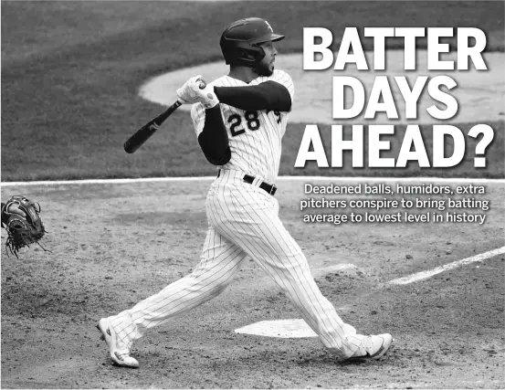  ?? CHARLES REX ARBOGAST/AP ?? Mirroring what’s taking place around the majors, White Sox utility player Leury Garcia is struggling with a .118 batting average.