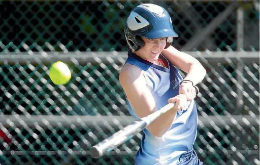  ??  ?? Samantha Parks drove in two runs to help Auckland win the national women’s softball championsh­ip final.