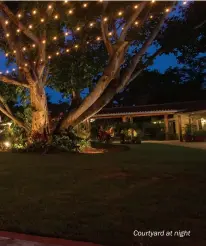  ??  ?? Courtyard at night