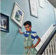  ?? ?? Making a mess: The boy in John Lewis’s advert smears his sister’s paint over his face, knocks pictures off the wall and sends boots flying