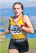  ?? ?? On the run Jessica Inglis in action during the Young Athlete Road Races (Pic by Bobby Gavin)