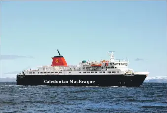  ??  ?? MV Caledonian Isles has had to be deep cleaned after positive Covid results.