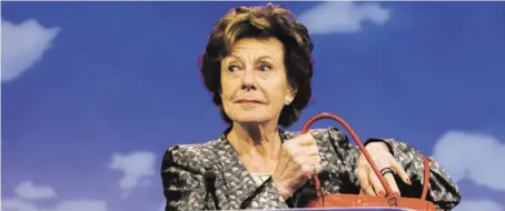  ?? BILD: SN/EPA ?? Neelie Kroes beobachtet mit Argusaugen die Bildung der nächsten Kommission.