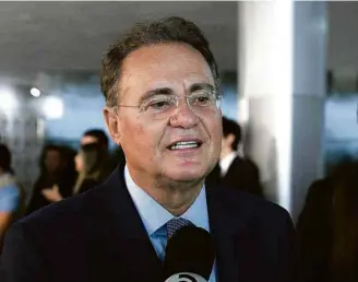  ?? Pedro França/Agência Senado ?? Renan Calheiros (MDB-AL), que pode disputar a presidênci­a do Senado