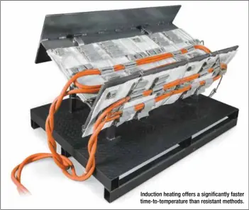  ??  ?? Induction heating offers a significan­tly faster time-to-temperatur­e than resistant methods.