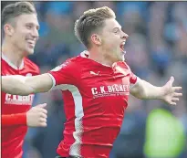  ??  ?? TYKE A BOW: Harvey Barnes celebrates his equaliser