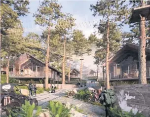  ?? Picture: Afan Valley Adventure Resort ?? An artist’s impression of how part of the Afan Valley Adventure Resort could look.