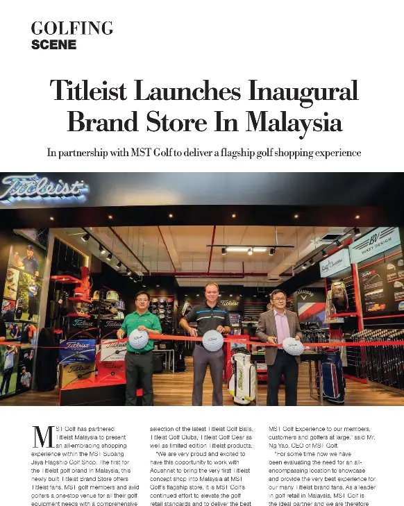Titleist Launches Inaugural Brand Store In Malaysia Pressreader
