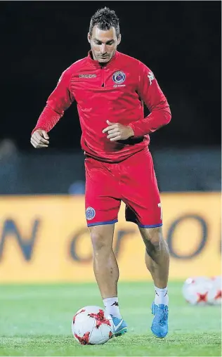  ?? Picture: GALLO IMAGES ?? SHOOTING STAR: SuperSport United striker Bradley Grobler netted a brace as his side beat Club Africain 3-1 to book spot in the African Confederat­ion Cup final where they will meet highly regarded TP Mazembe